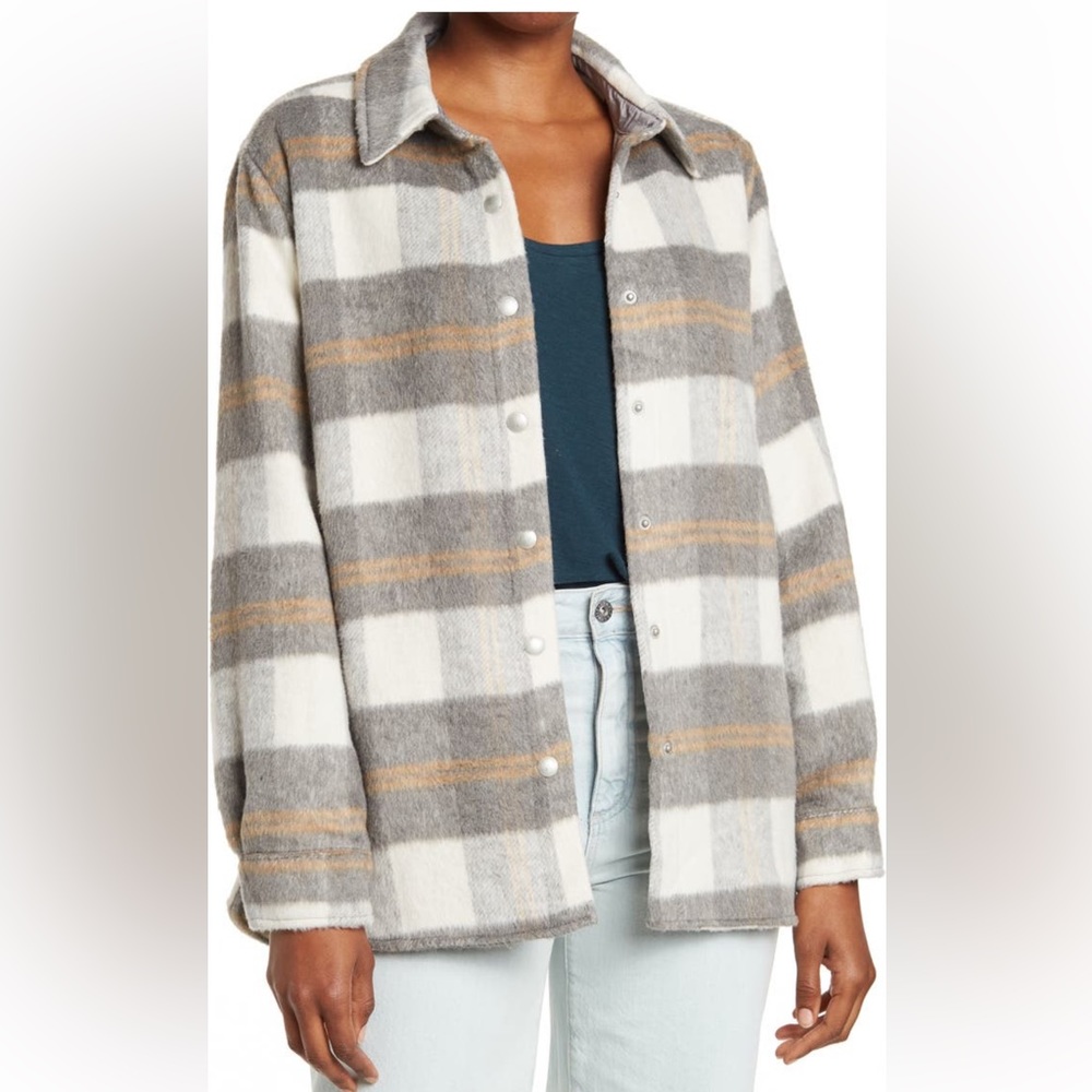 BLANKNYC Plaid Button Up Shacket